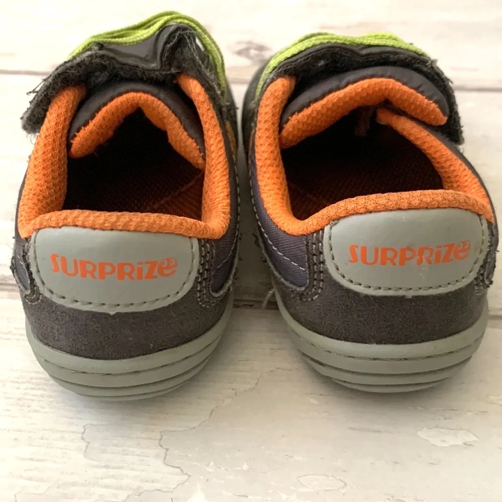 Boys Size 5 Surprize Kids Diego Sneakers Baby Toddler Shoes Gray Orange